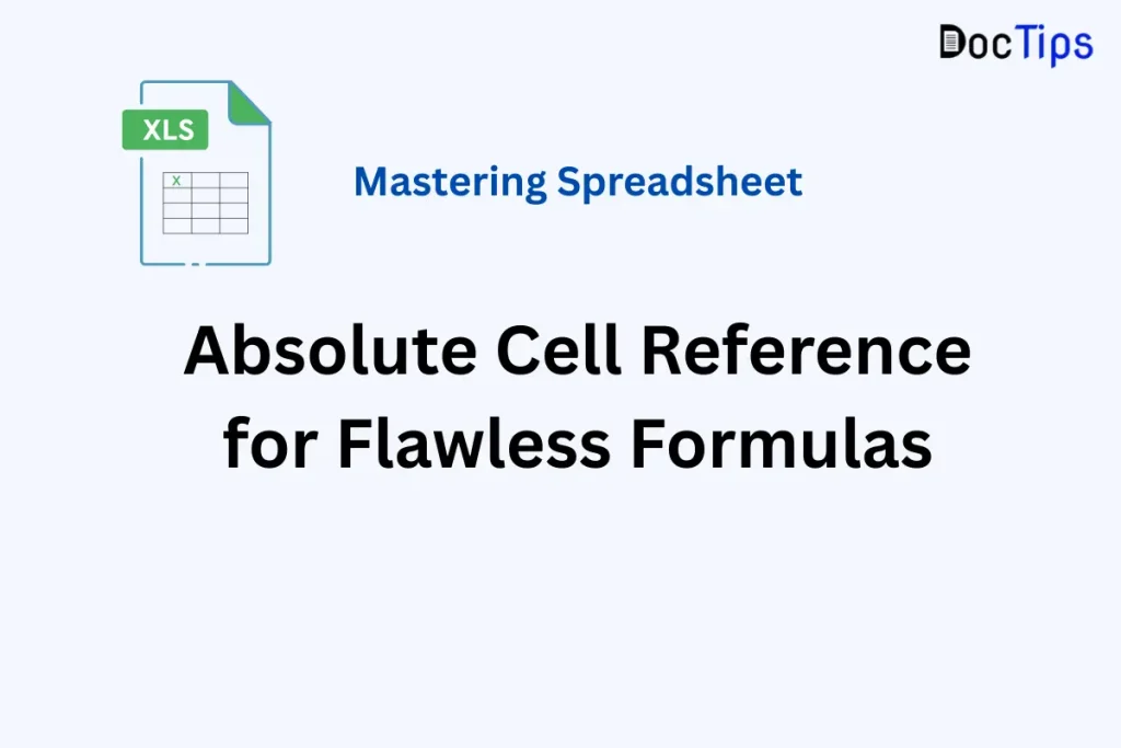 Absolute Cell Reference